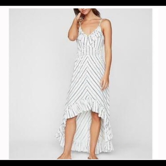 Express Ruffled High Low Summer Dress Sz S - Picture 2 of 10